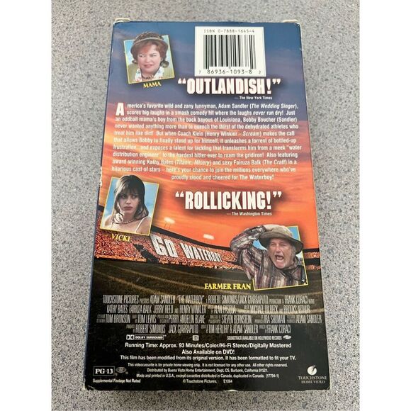 The Waterboy  VHS, 1999 Adam Sandler video Cassette - Picture 3 of 6